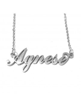 collana con nome Agnese acciaio cll2088