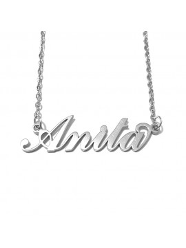 collana con nome Anita acciaio cll2090