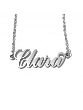collana con nome Clara acciaio cll2096