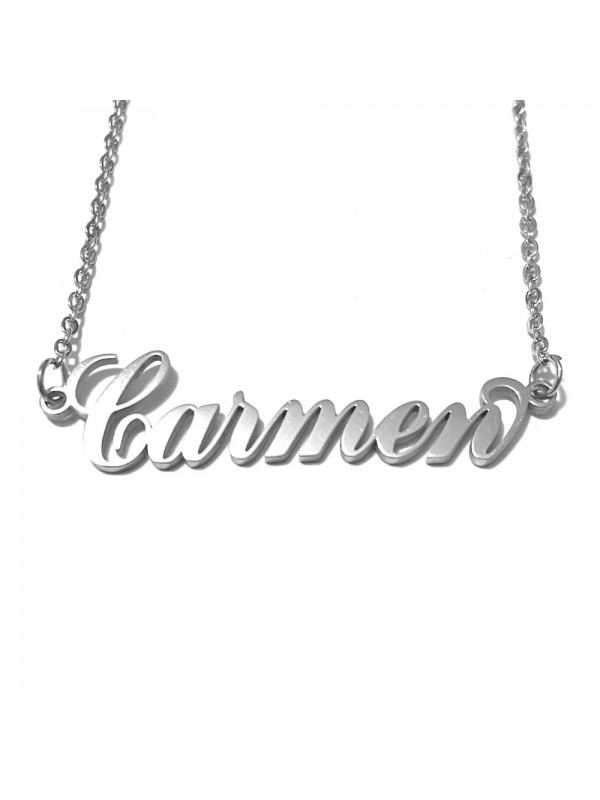collana con nome Carmen acciaio cll2099