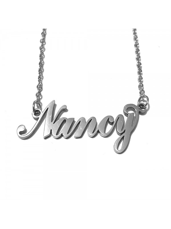 collana con nome Nancy acciaio cll2104