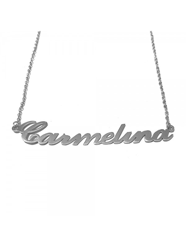 collana con nome Carmelina acciaio cll2105
