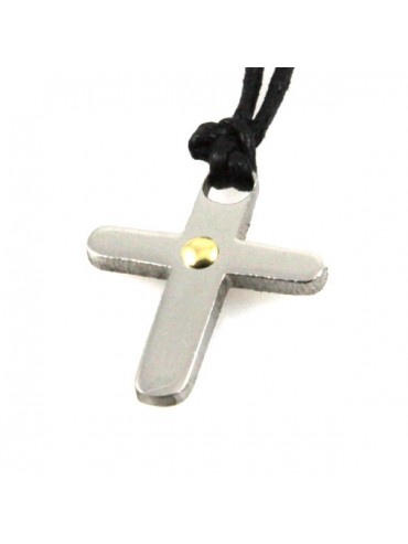 Collana con croce in acciaio