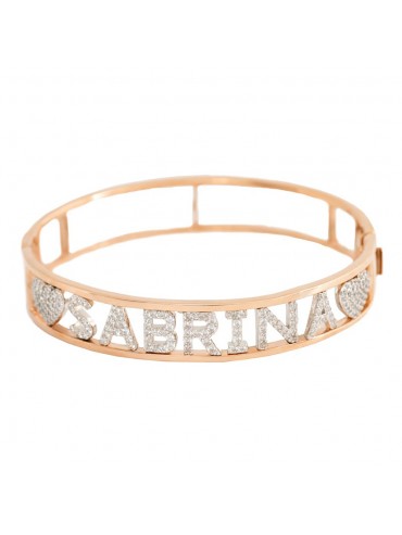 bracciale con nome ramato misura piccola bcc3005