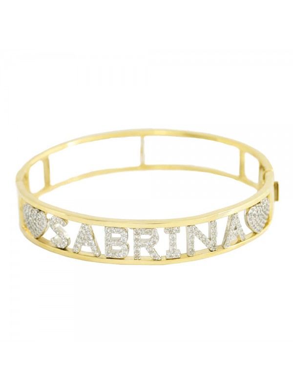 bracciale con nome dorato misura piccola bcc3006