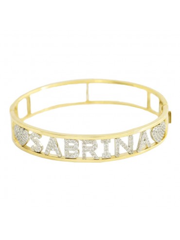 bracciale con nome dorato misura piccola bcc3006
