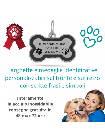 medaglietta cane esempio incisione med0008