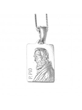 collana san padre pio argento 925 cll1866