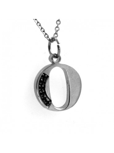 Collana con lettera iniziale o in acciaio