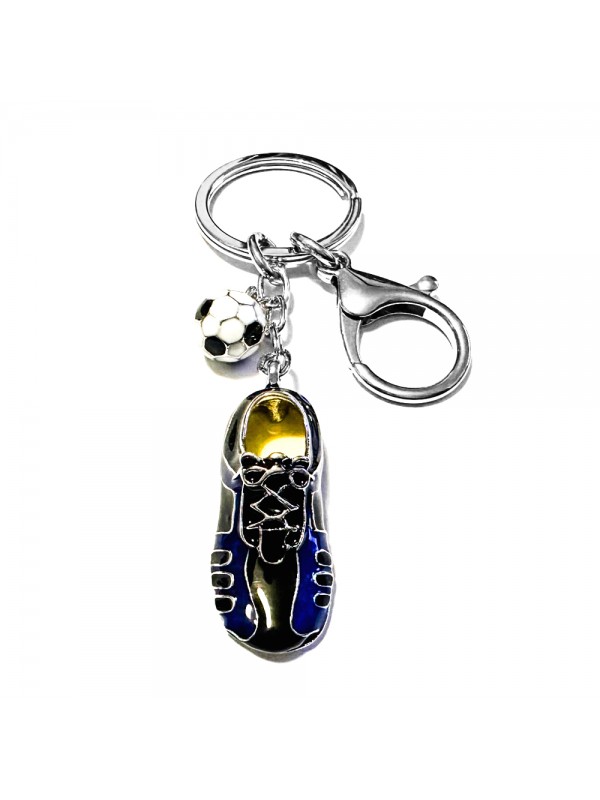 portachiavi squadra di calcio in acciaio e smalti cm 10 prt0327
