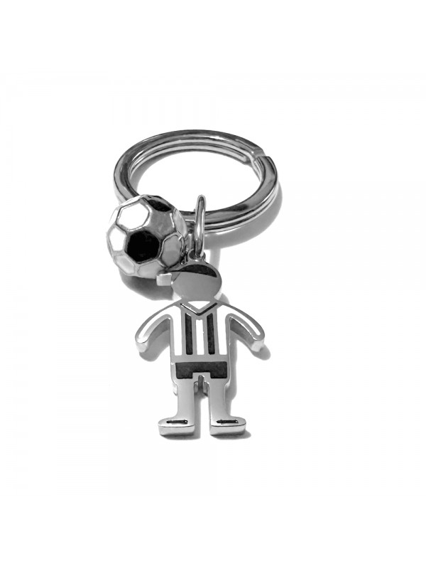 portachiavi squadra di calcio in acciaio e smalti prt0335