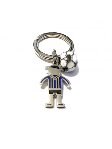 portachiavi squadra di calcio in acciaio e smalti prt0336