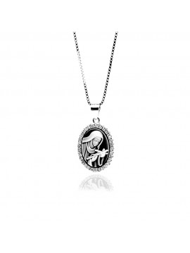 collana santa rita in argento 925 e zirconi cll2188