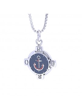 Collana con ancora uomo in acciaio cll0764